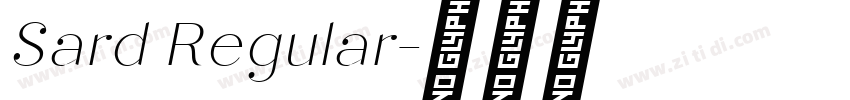 Sard Regular字体转换